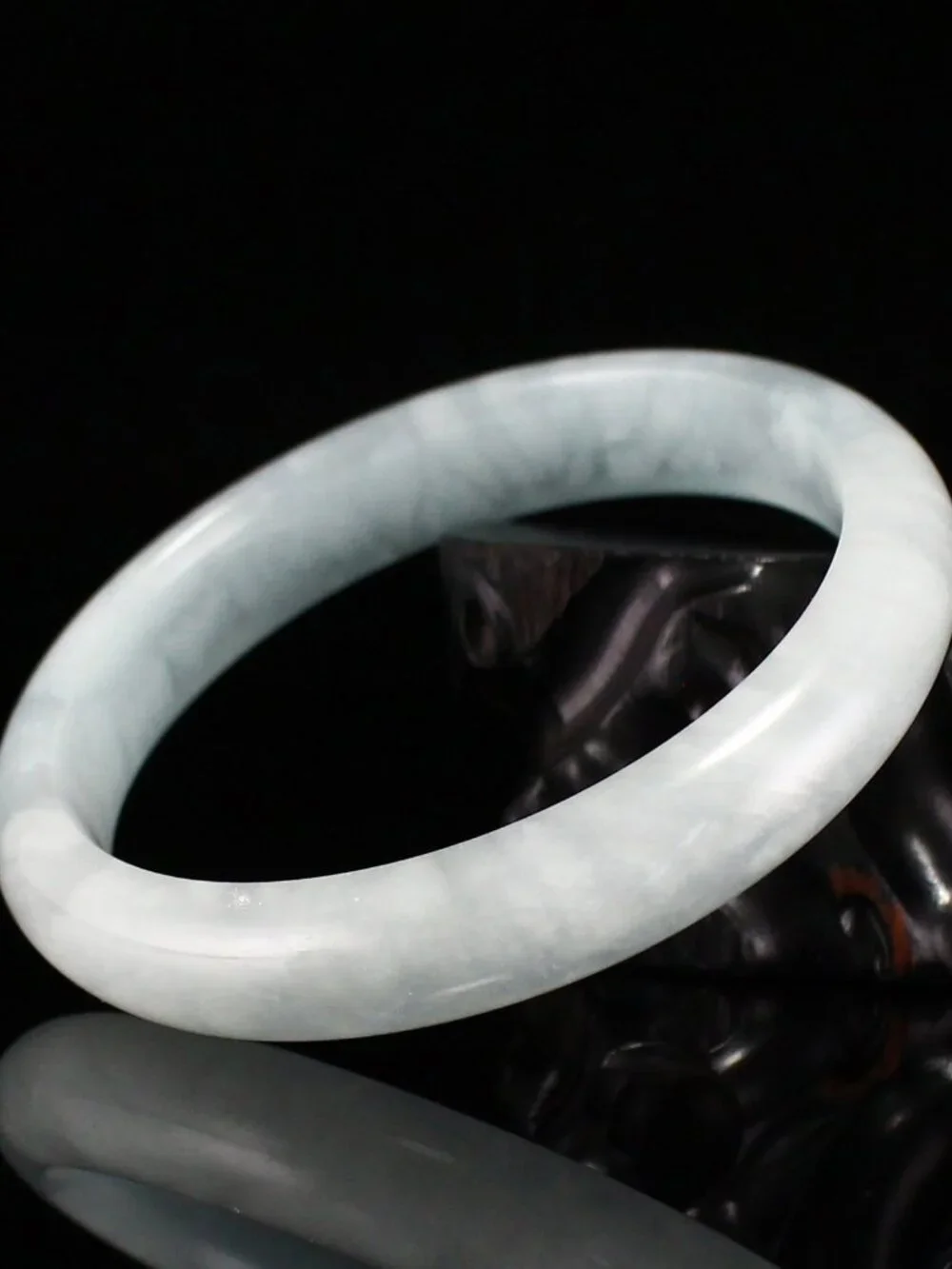 Natural Aquamarine Bangle Bracelet 38.66g 57mm ID Sky Blue White Cloud Certified